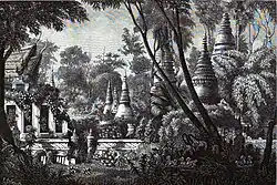 Image 29Ruins in Vientiane, depicted by Louis Delaporte during the Mekong Expedition led by Francis Garnier (c. 1867) (from History of Laos)