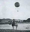 Battle of Liaoyang, Russian observation balloon in mid-air