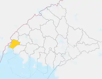 Location of Ryongch'ŏn County