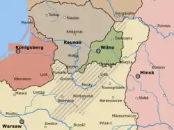 Lithuanian–Polish territorial disputes in the early 1920s, including the Republic of Central Lithuania.