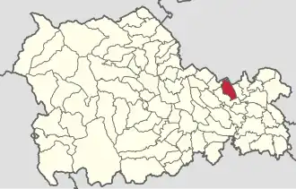 Location in Neamț County