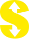 The Bern S-Bahn logo, a yellow S with cut-out arrows pointing up and down