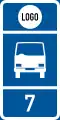 Mini-bus stop for authorised mini-buses with line number