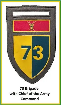 SADF 73 Brigade with Chief of the Army Command Flash