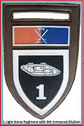 SADF 8 South African Armoured Division 1 Light Horse Regiment Flash