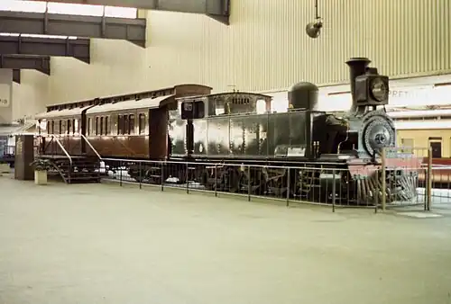 Werkspoor-built SAR no. 47, unnamed NZASM no. 236, plinthed at Pretoria station, 8 October 1989