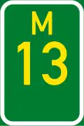 Metropolitan route M13 shield