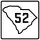 South Carolina Highway 52 marker