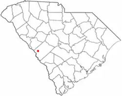 Location of Burnettown, South Carolina