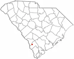 Location of Luray, South Carolina