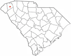 Location of Pickens, South Carolina