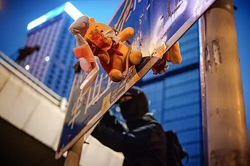 A Winnie the Pooh toy used to symbolise Xi Jinping