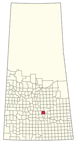 Location of the RM of Last Mountain Valley No. 250 in Saskatchewan