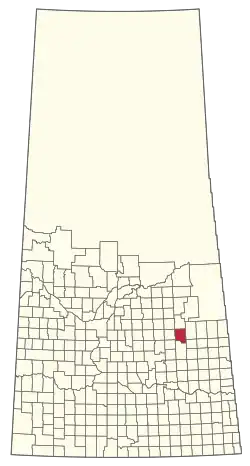 Location of the RM of Sasman No. 336 in Saskatchewan