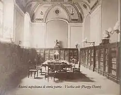 View interior of former headquarters building of the Società Napoletana di Storia Patria, Naples, Italy (photo 19th c.)