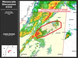 SPC Mesoscale Discussion #332: Black Hawk–Winona EF3 tornado