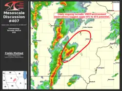 SPC Mesoscale Discussion #407: Ottumwa–Martinsburg–Keota, Iowa tornado EF3 tornado