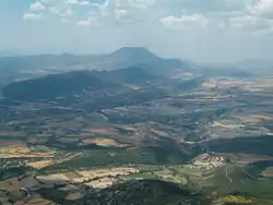 View of Sabiñánigo from Mount Santa Orosia