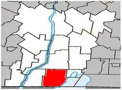 Location within Le Haut-Richelieu RCM