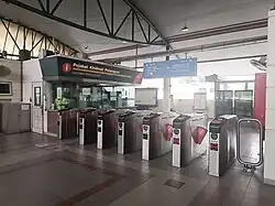 Salak Selatan LRT Station's faregates