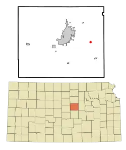 Location within Saline County and Kansas