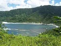 View of Uafato village at Fagaloa Bay