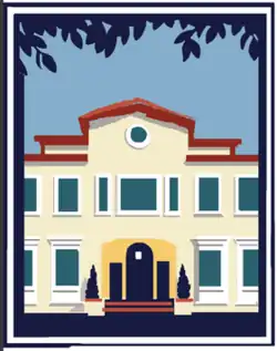 Diagram of the 1917 building designed by Julia Morgan originally used by the Katherine Delmar Burke School