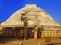 The Great Stupa in Sanchi, India is considered a cornerstone of Buddhist architecture