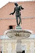 Fountain on main square in Sankt Veit an der Glan, Austria