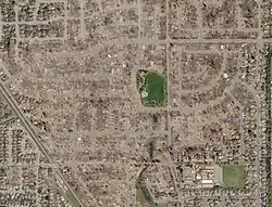 SkySat satellite image of the aftermath of the Tubbs Fire in the Coffey Park neighborhood of Santa Rosa, California, March 4, 2018.