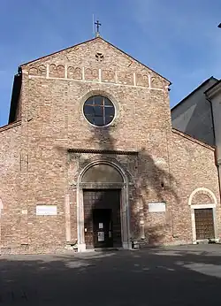 Courtyard and churchyard