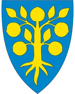 Coat of arms of Sauherad Municipality (1989-2019)