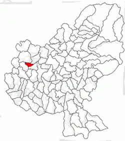 Location in Mureș County