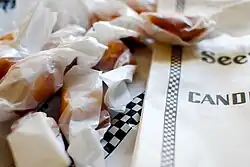 Modjeskas, individually wrapped in parchment paper