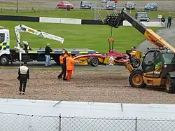 Scott Mansell's Galatasaray car retrieved during practice at Donington Park (2009)