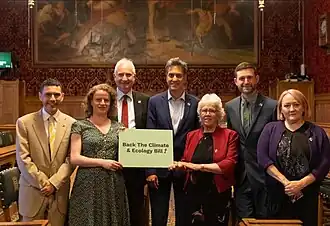Members of the Shadow ESNZ and EFRA Teams supporting Olivia Blake's introduction of the Bill: (L-R) Alex Sobel, Olivia Blake, Daniel Zeichner, Ed Miliband, Baroness Blake, Jim McMahon, Kerry McCarthy.
