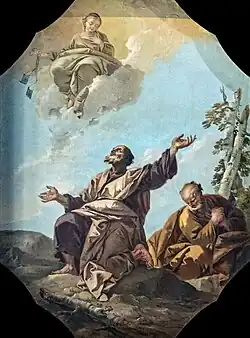 Virgin appears to Elias atop Mount Carmel Giustino Menescardi