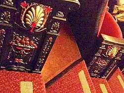 Seat embellishments at the Orpheum.