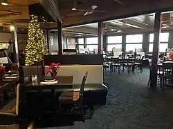 Photograph of the interior of a restaurant