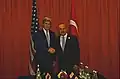 November 18, 2013 Turkish Foreign Minister Ahmet Davutoğlu and U.S. Secretary of State John Kerry in Washington, D.C.