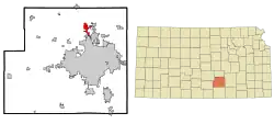 Location within Sedgwick County and Kansas