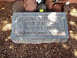 Grave-site of Sedona Schnebly (1877–1950)