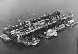 USS AFDB-2 at Seeadler Harbor in 1945