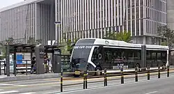 Image 182Bimodal Bus-tram(Ko) and Barota (BRT System)(Ko) in Sejong City, South Korea (from Guided bus)