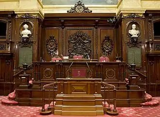 Seat of the presiding officers of the Senate