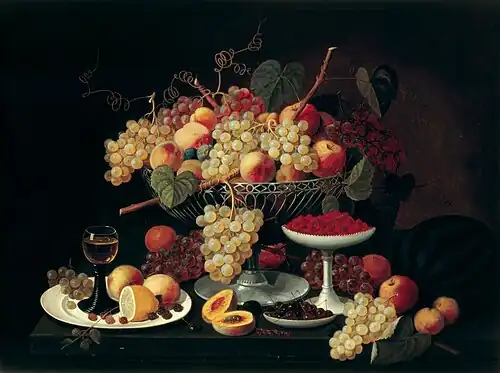 Still Life With Fruit by Severin Roesen, 1850