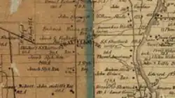 Shattucksburg in the 1856 Franklin County map, when it only had Henderson Road and Kenny Road going through it