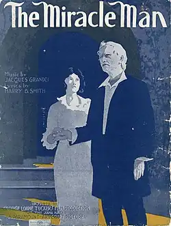 Sheet music cover illustration of Betty Compson and an elderly man