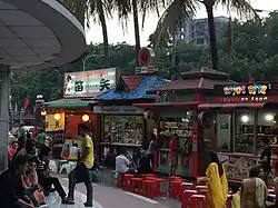 The mall's outdoor food court