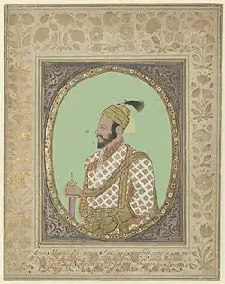 Shivaji's portrait (1680s) in the Rijksmuseum (1630–80)